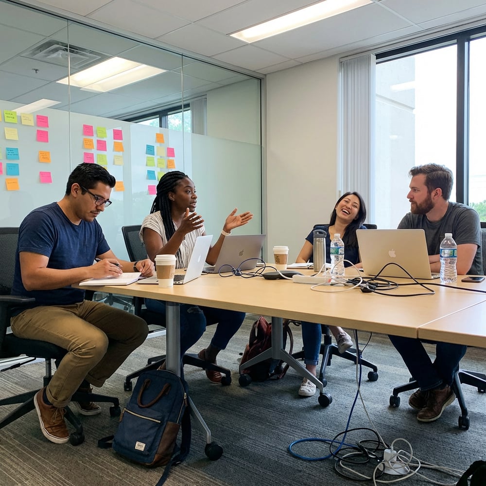 Futurestay team collaborating