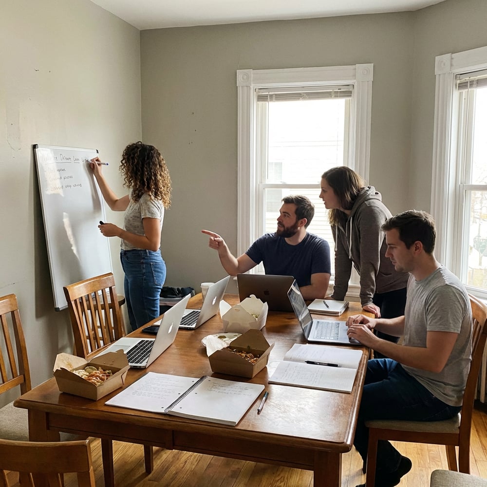 Team whiteboard session