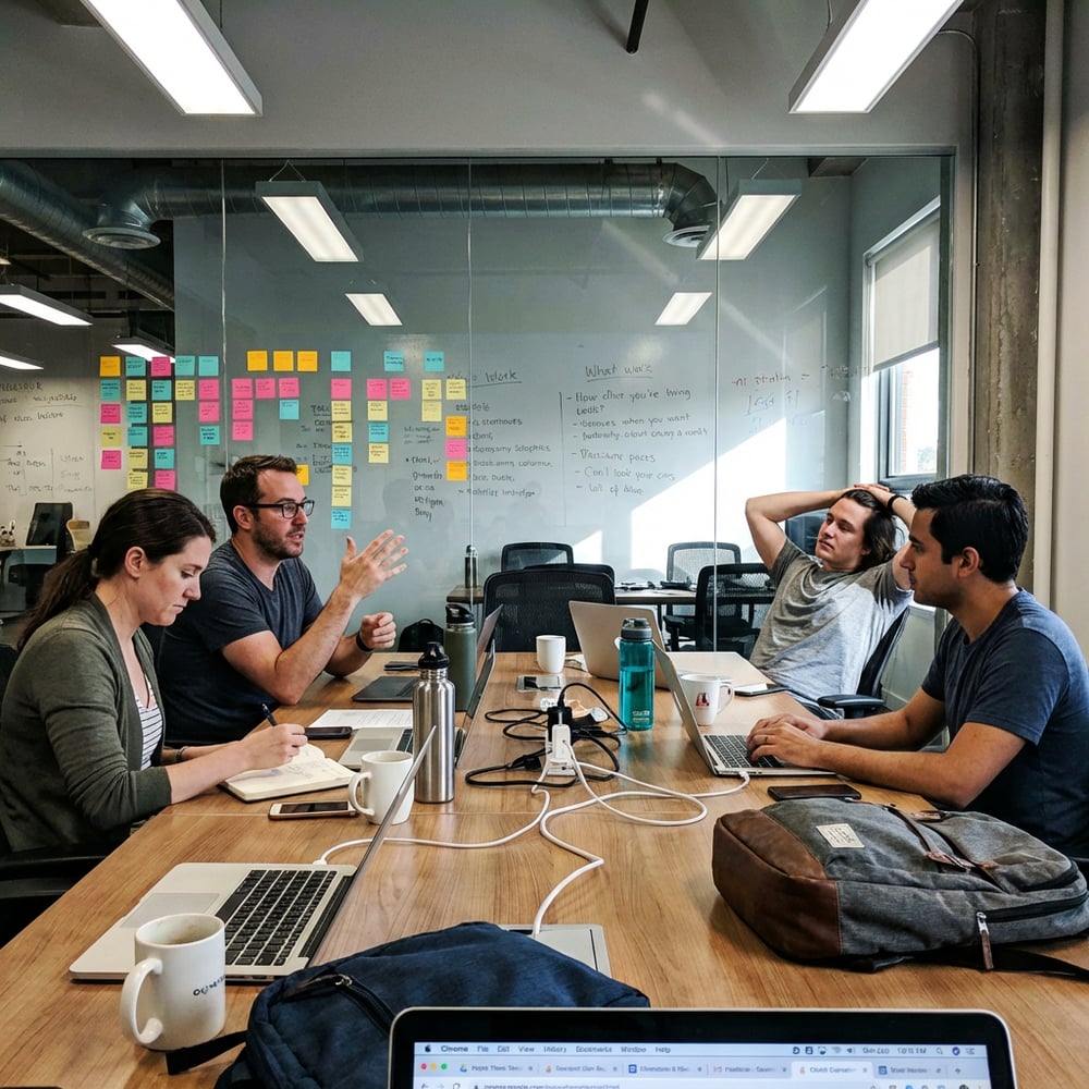 Team brainstorming