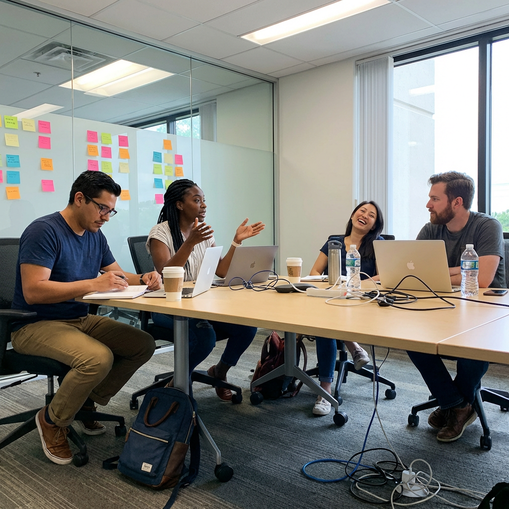 Futurestay team collaborating