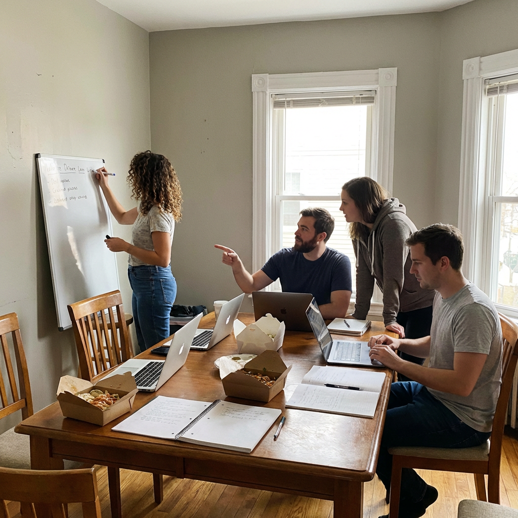 Team whiteboard session